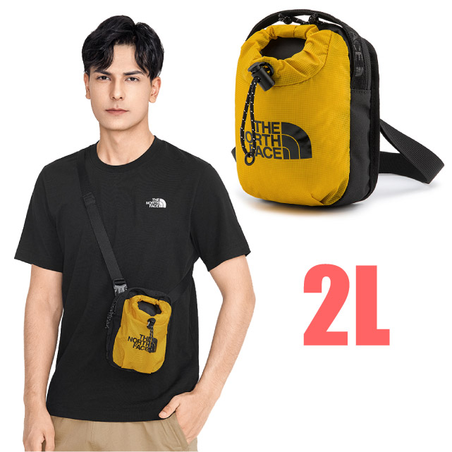 【The North Face】BOZER CROSS BODY 超輕量+耐磨 抽繩休閒單肩包/52RY-YQR 黃 N✿30E010